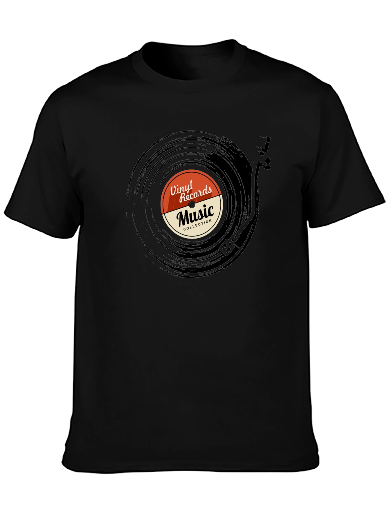 Camiseta Negra Vinilo Records Music Collection