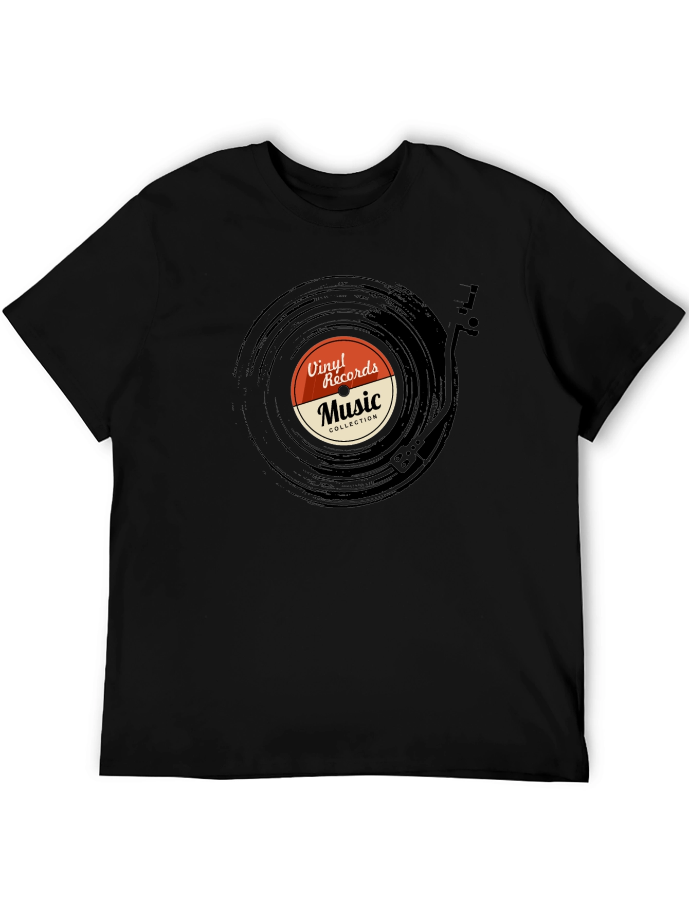 Camiseta Negra Vinilo Records Music Collection