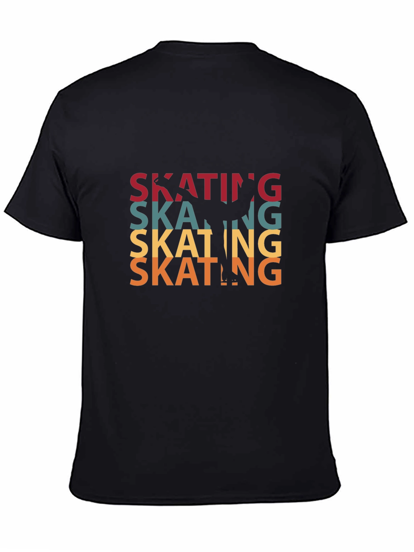 Camiseta Negra Patinaje Retro