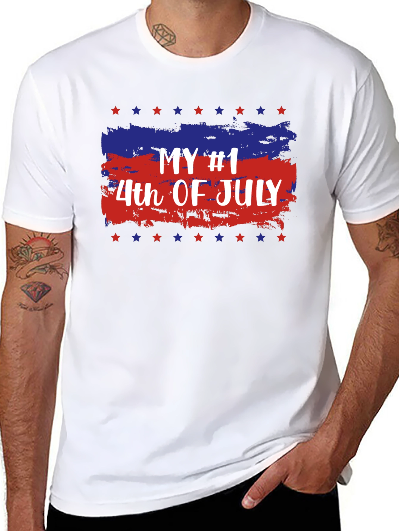Camiseta patriótica del 4 de julio para hombre