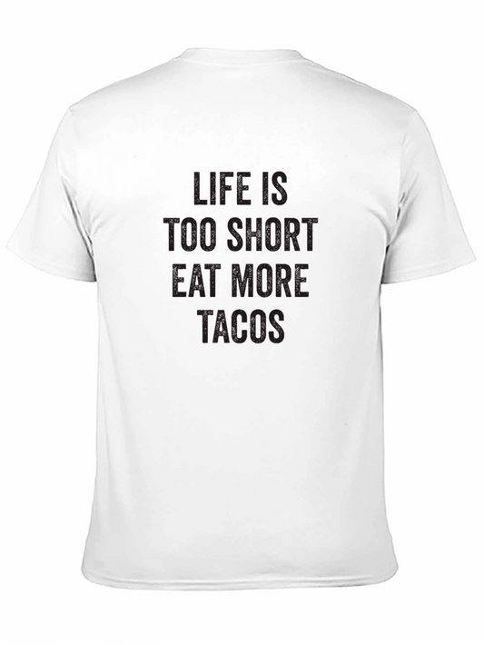 Camiseta Negra Life is too short eat more tacos