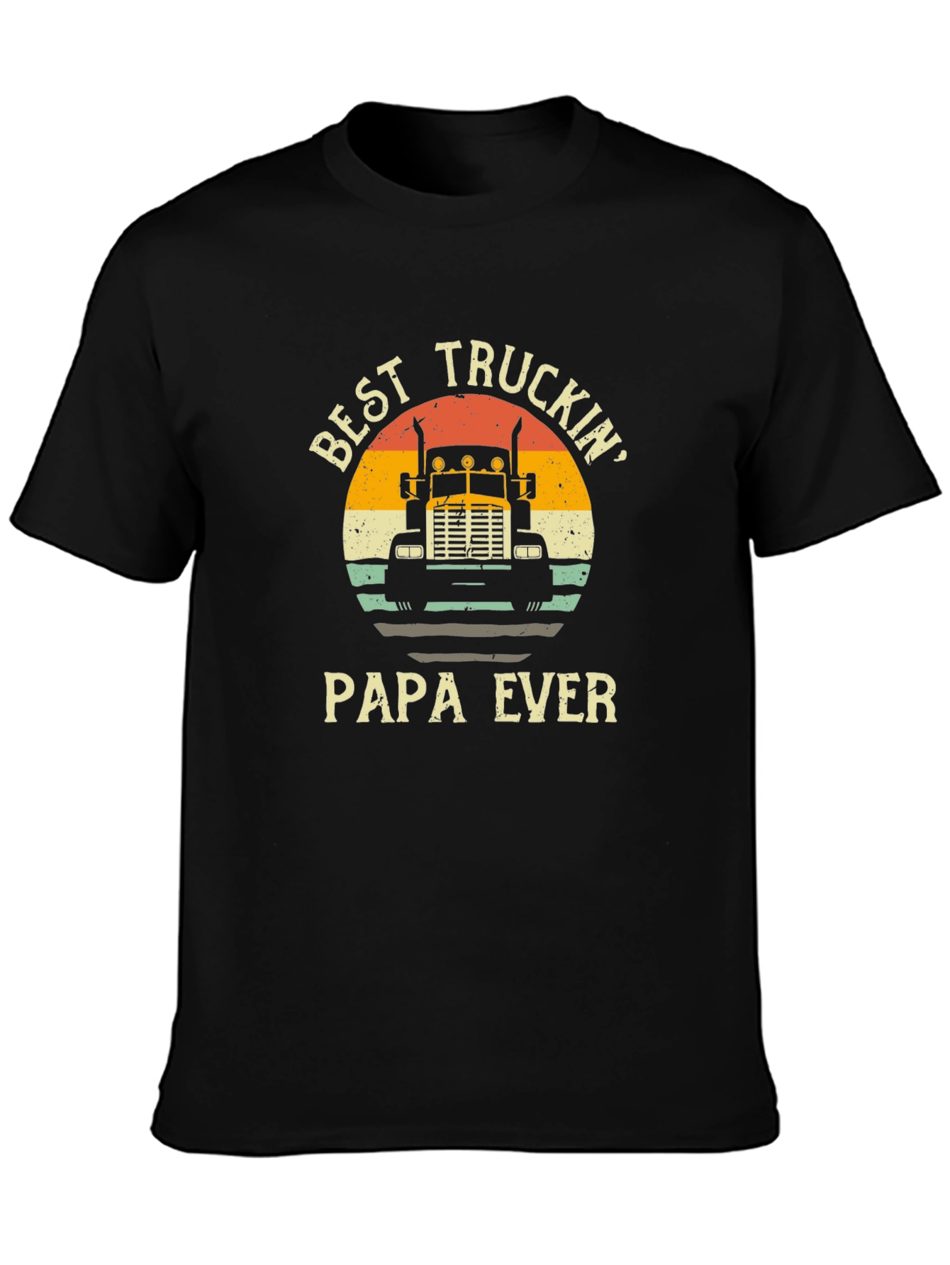 Camiseta Negra Best Truckin Papa Ever