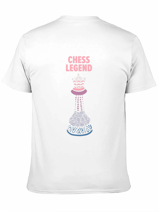 Camiseta Negra Ajedrez Leyenda Diseño Único