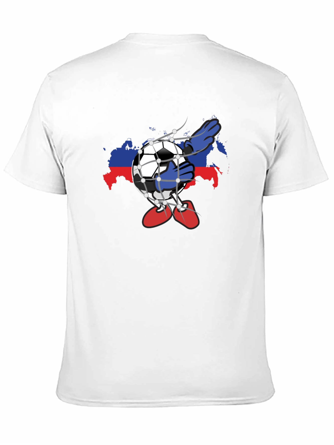Camiseta Negra Fútbol Rusia Diseño Único