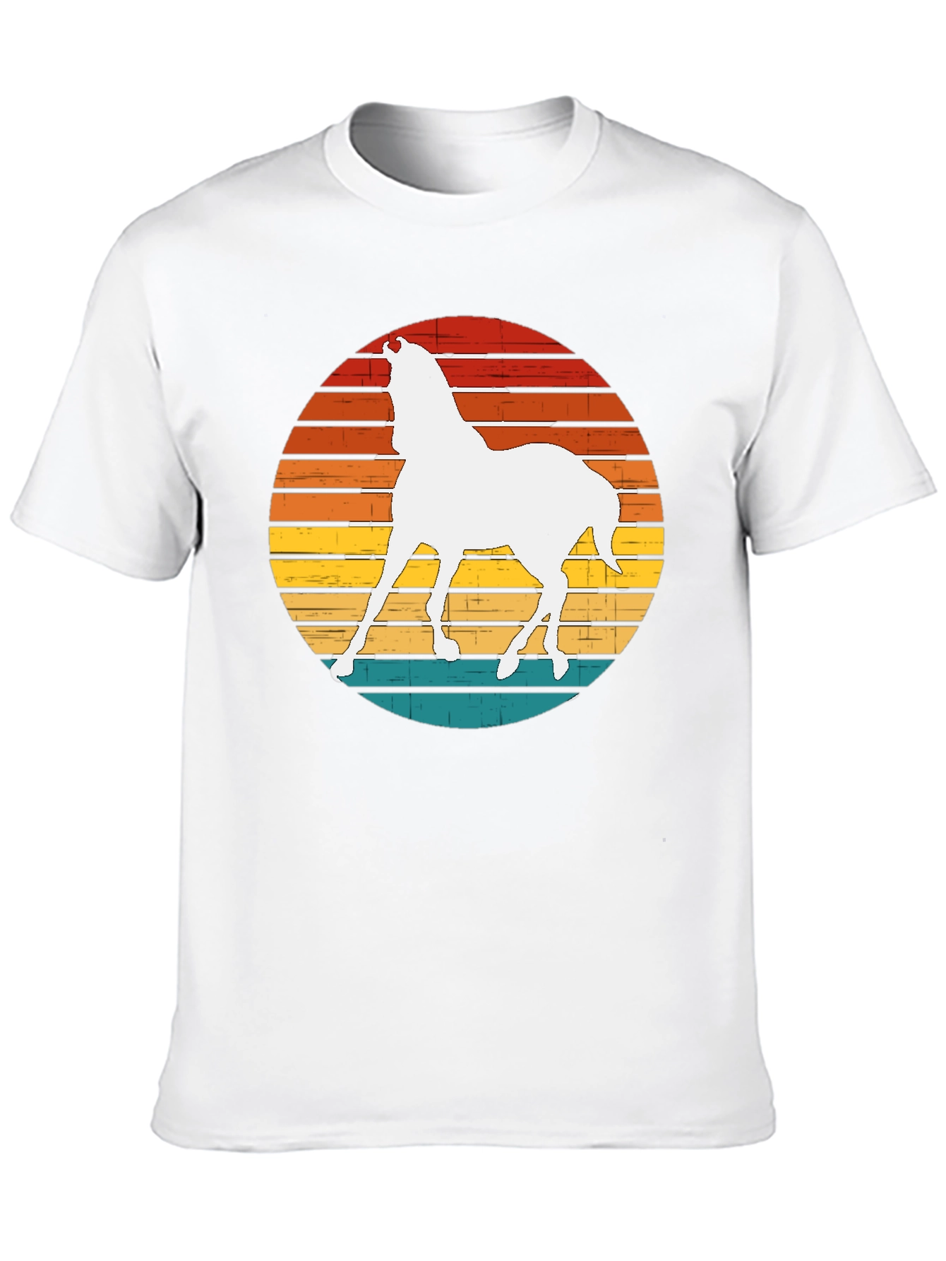 Camiseta Negra con Diseño de Caballo Retro