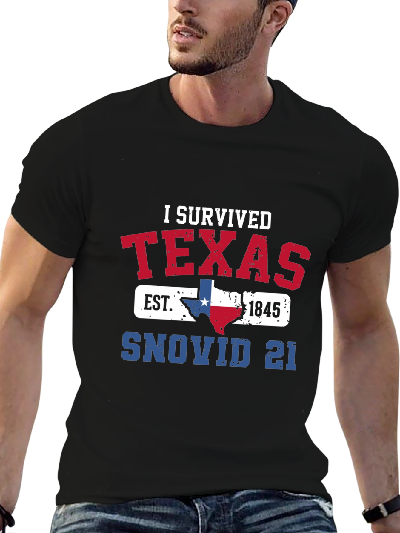 Camiseta Texas Sobreviví SNOVID 21 - Diseño Único