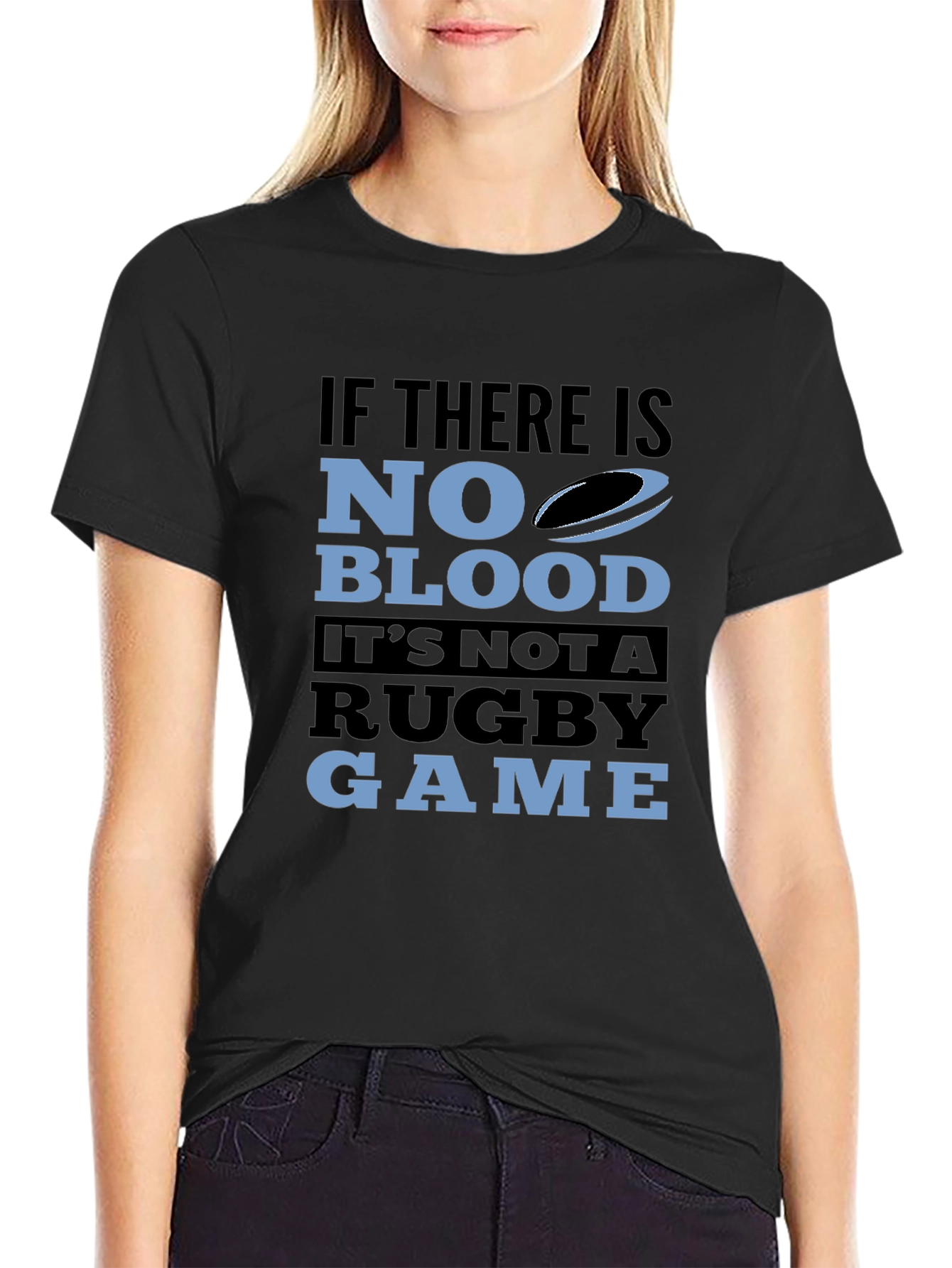 Camiseta Negra Rugby: Sin Sangre No Hay Juego