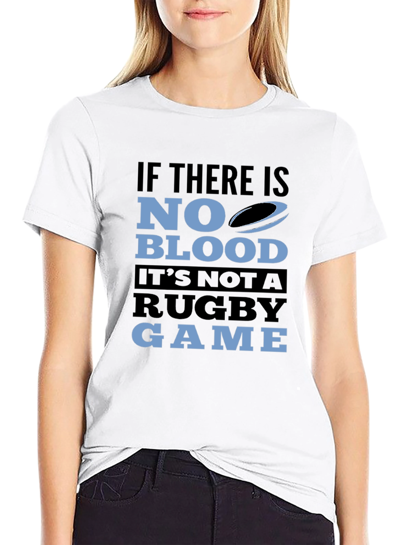 Camiseta Negra Rugby: Sin Sangre No Hay Juego