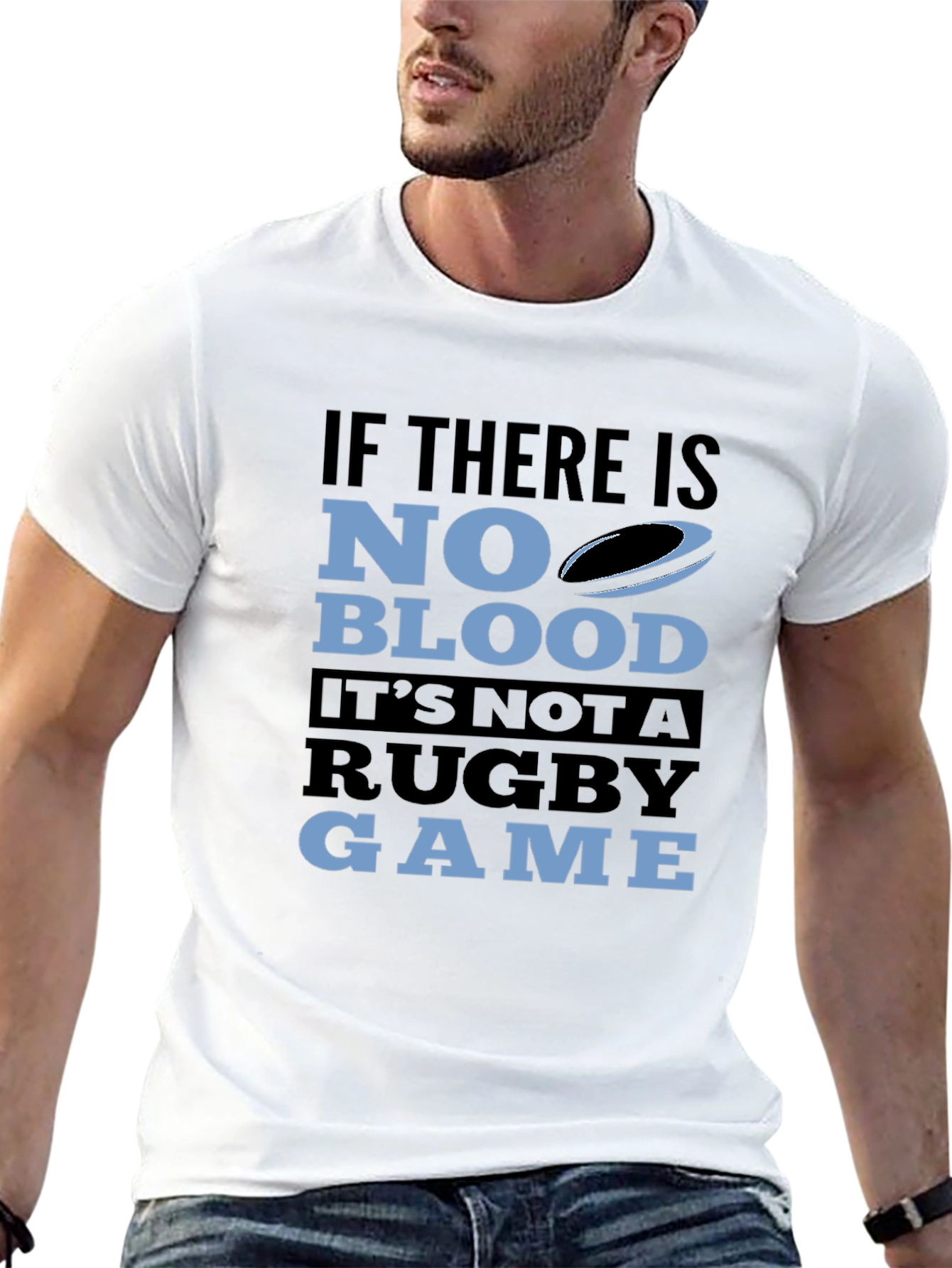 Camiseta Negra Rugby: Sin Sangre No Hay Juego