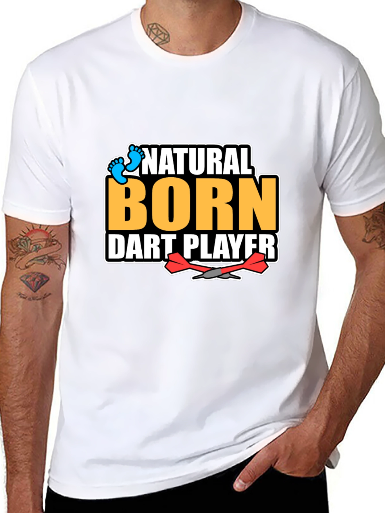 Camiseta Negra: Jugador de Dardos Nato