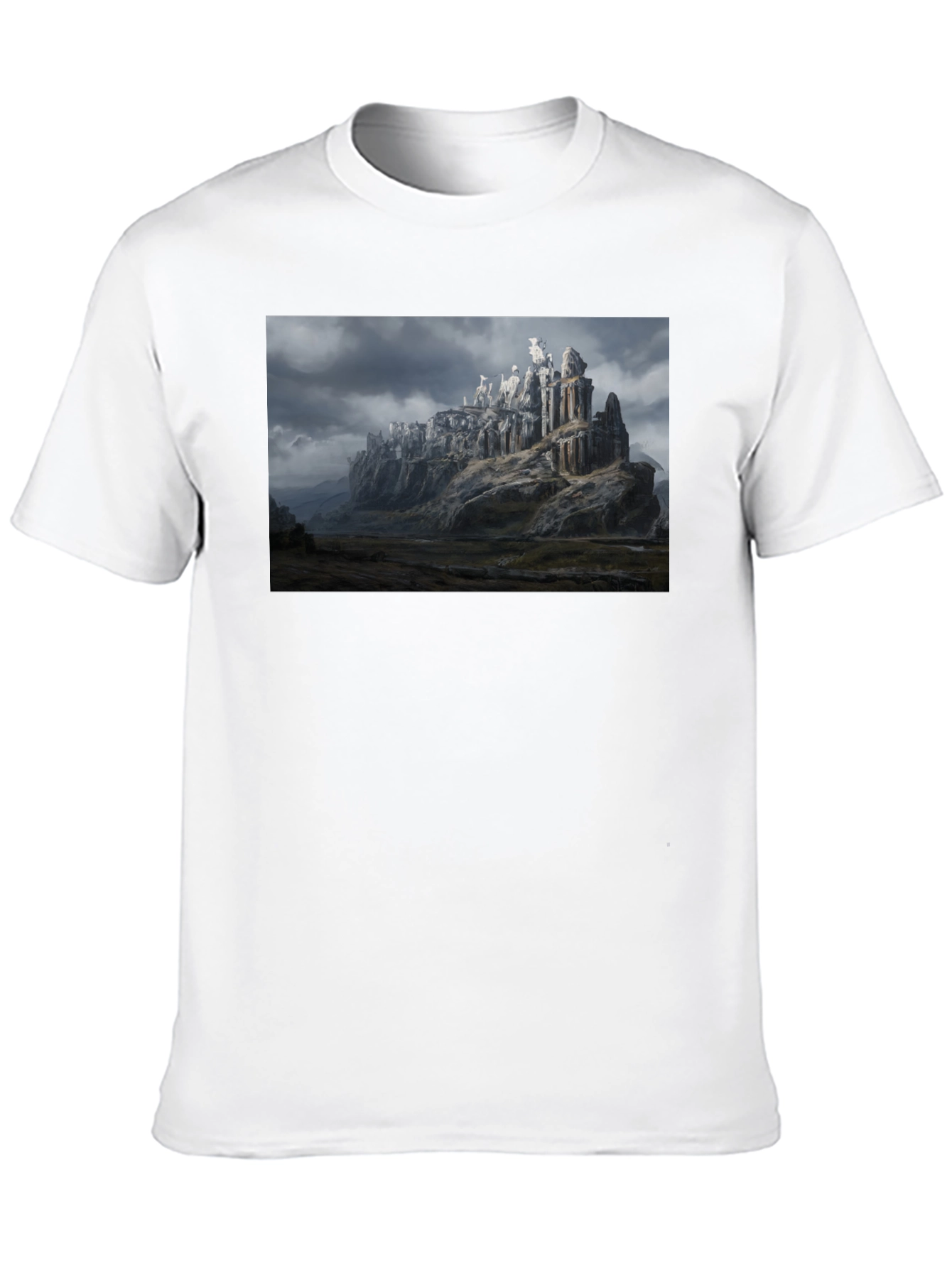 Camiseta Negra Fortaleza Fantasía