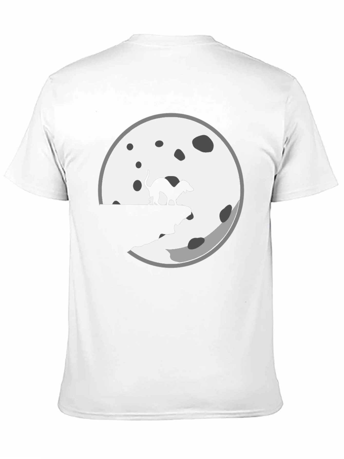 Camiseta Negra con Diseño de Perro y Luna