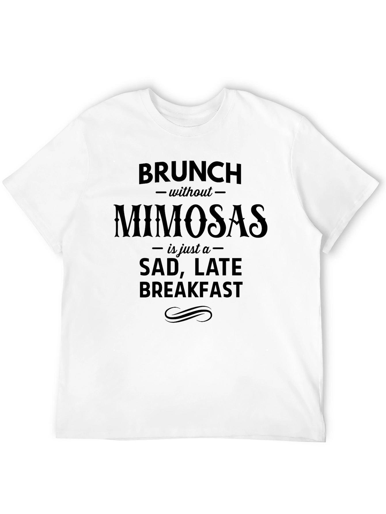 Camiseta Negra Brunch sin Mimosas - Humor