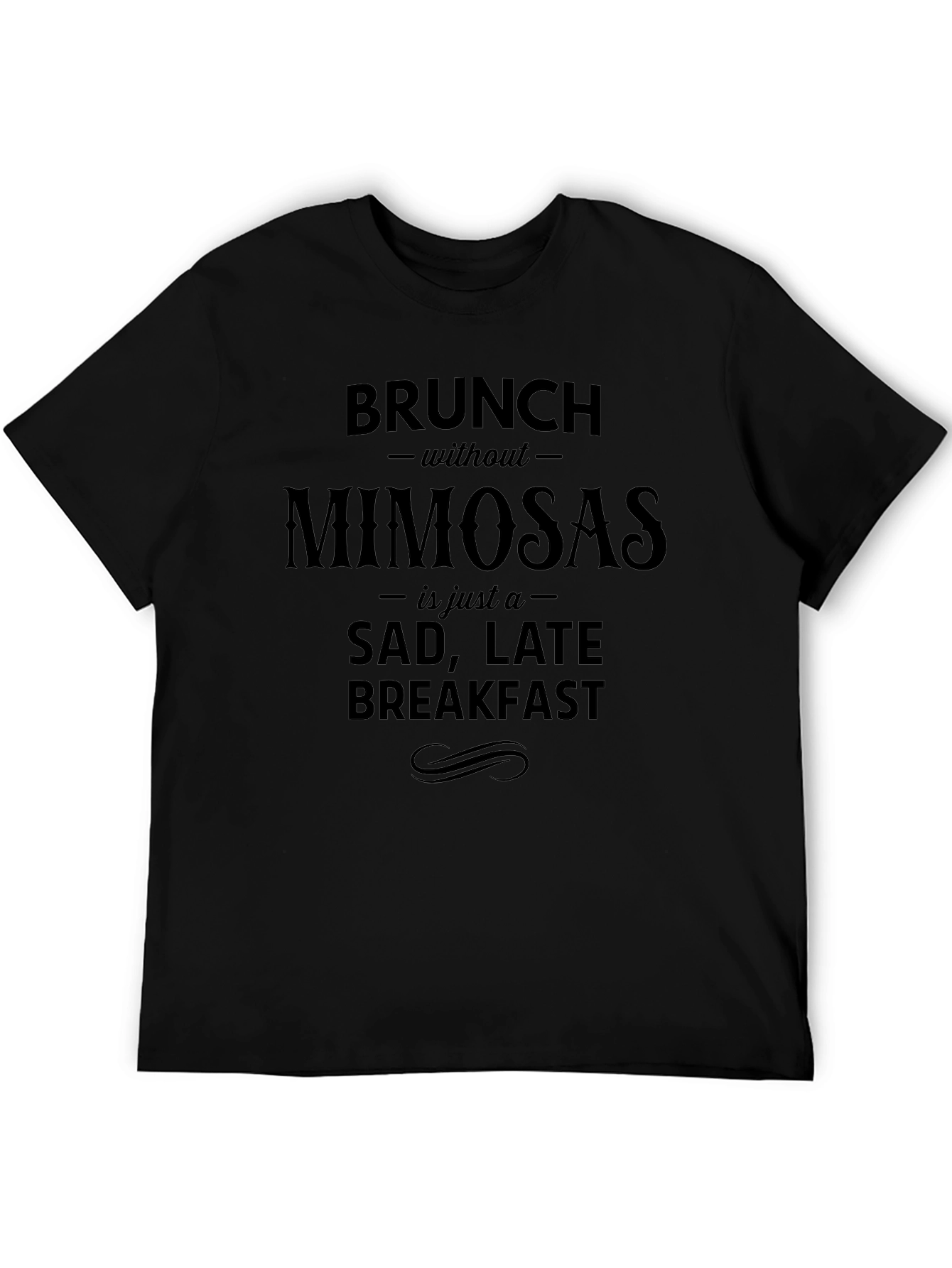Camiseta Negra Brunch sin Mimosas - Humor