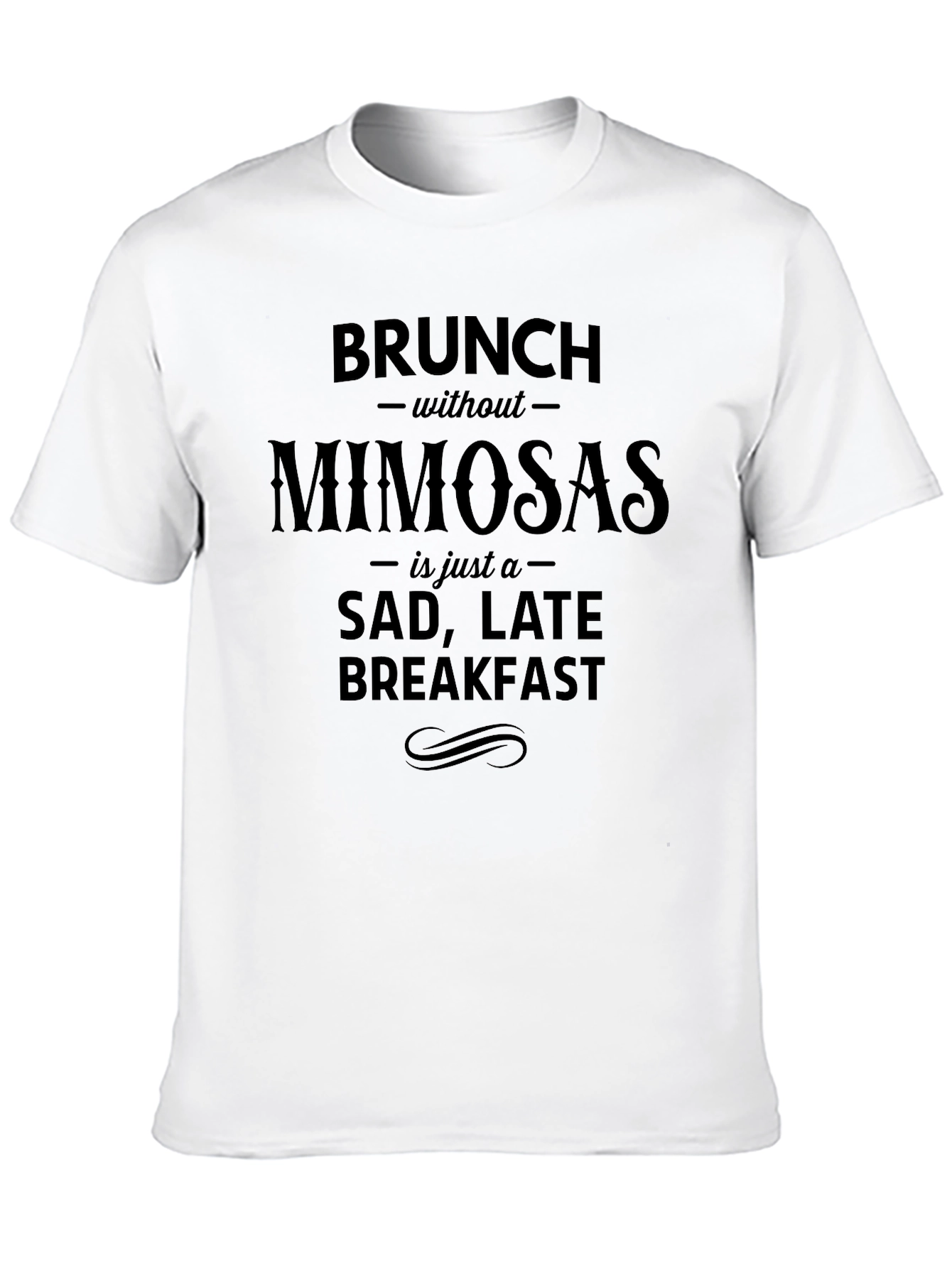 Camiseta Negra Brunch sin Mimosas - Humor