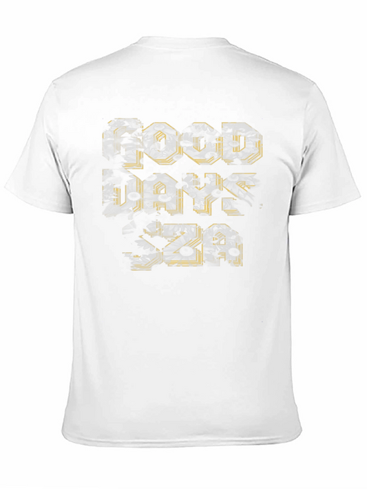 Camiseta Negra Good Days con Diseño Floral