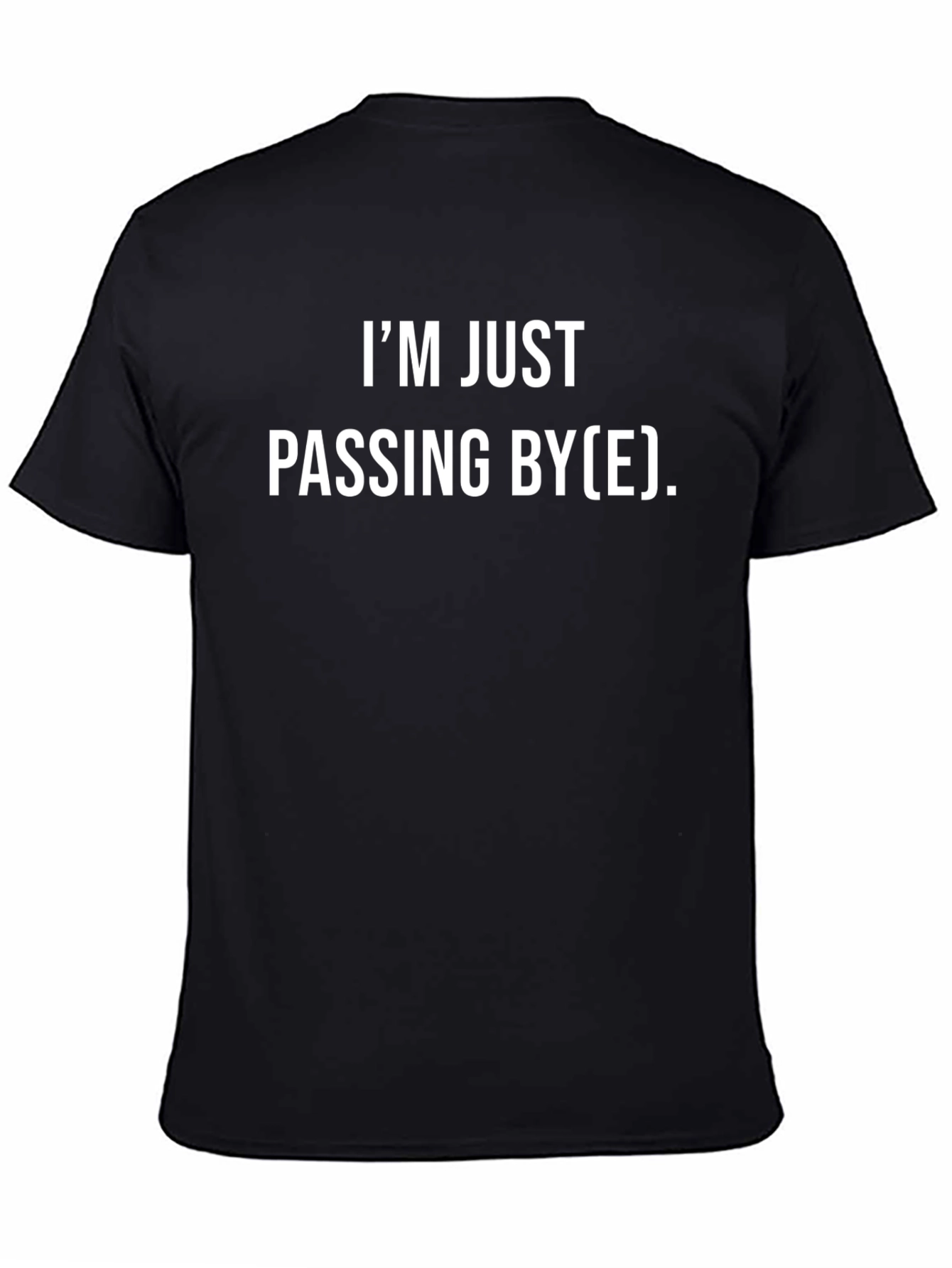 Camiseta Negra Passing By(E) - Humor y Estilo