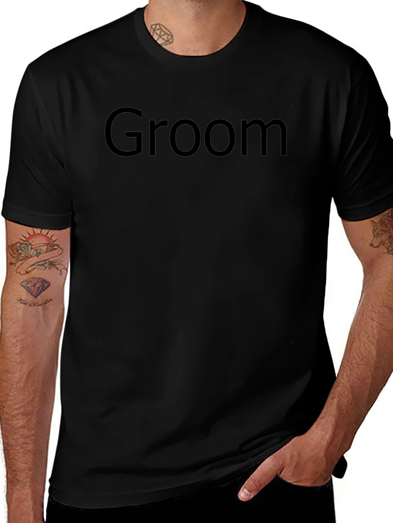 Camiseta Negra Groom para Hombre