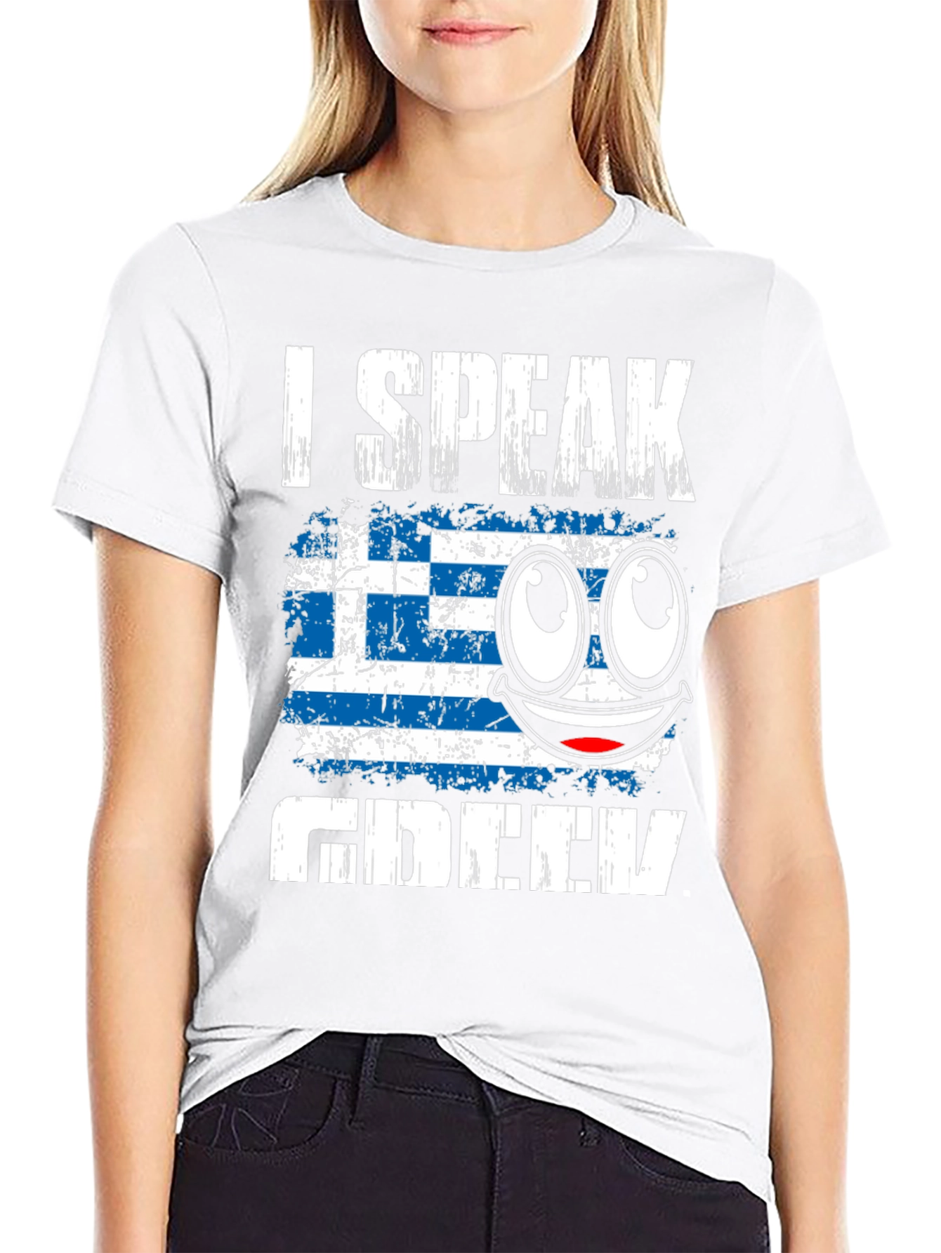Camiseta Hablo Griego con Bandera de Grecia