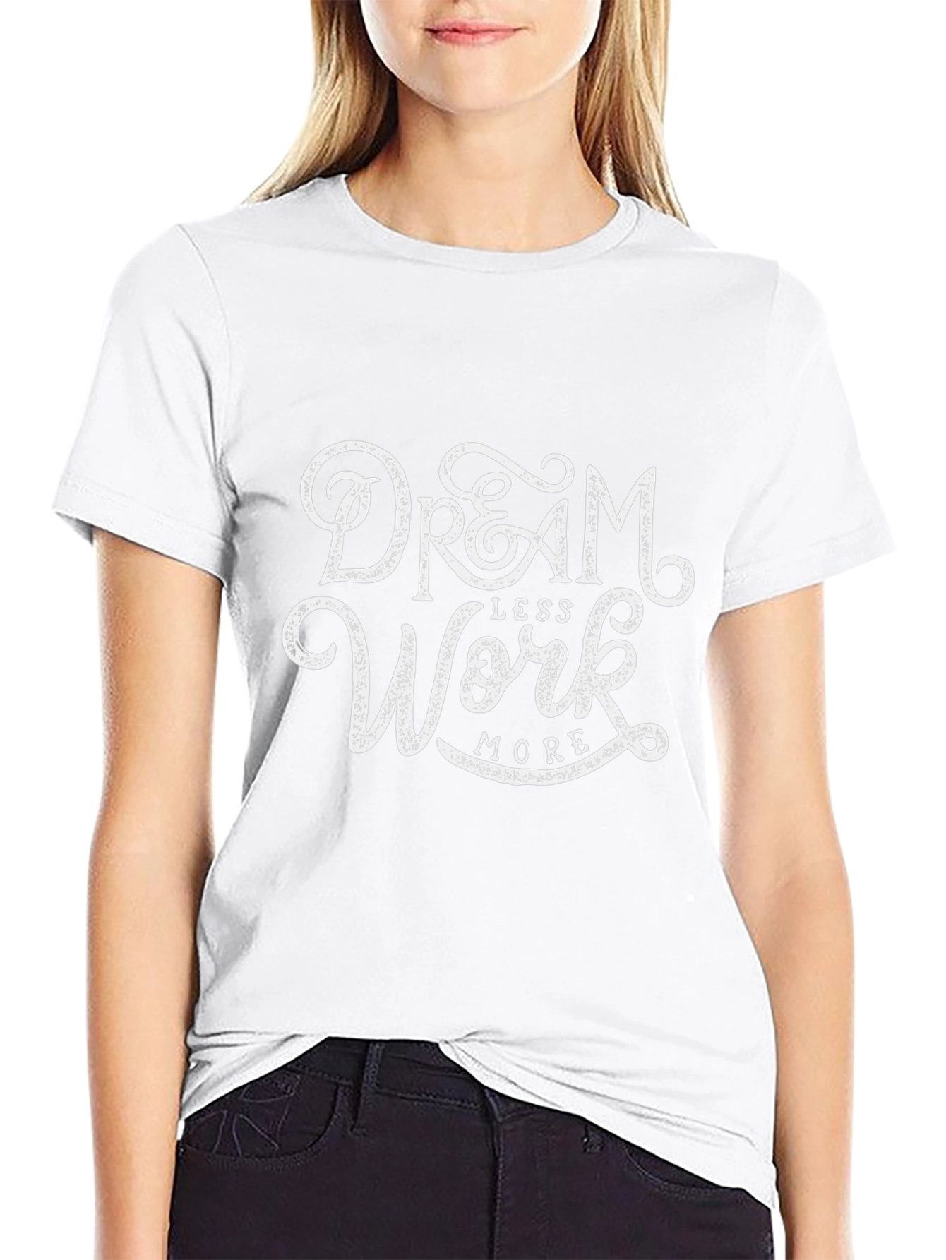 Camiseta Negra Dream Less Work More
