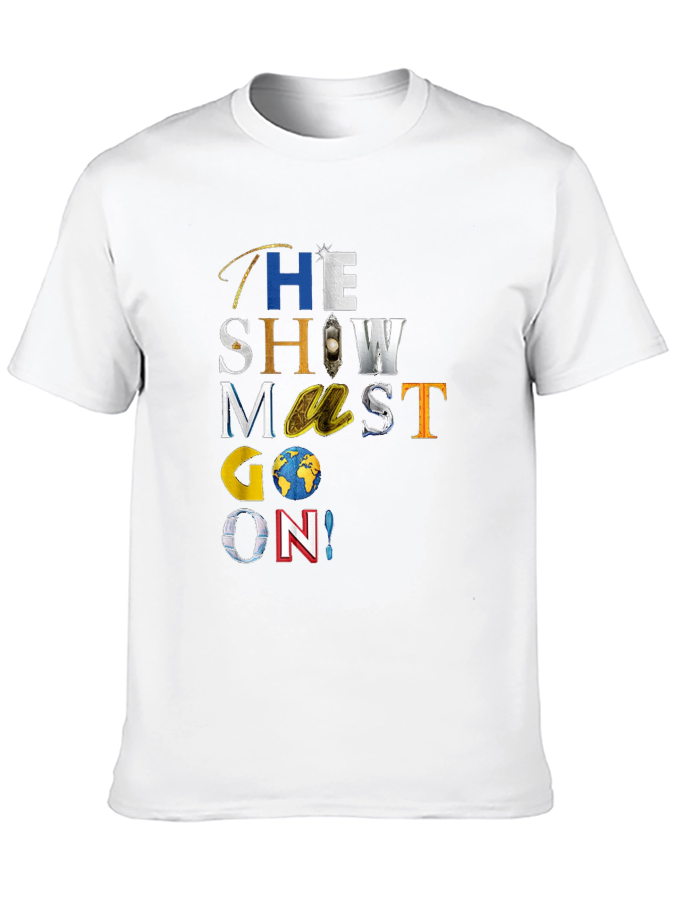 Camiseta Negra El Show Debe Continuar