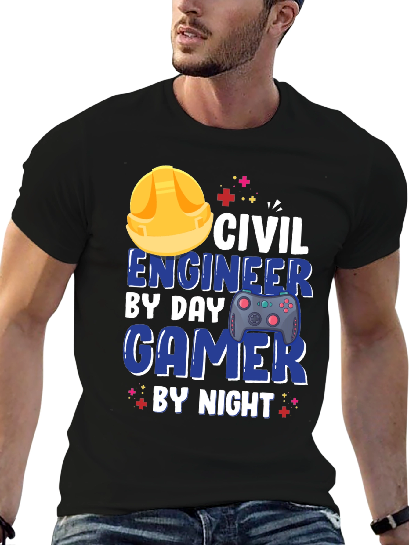 Camiseta Hombre Civil Engineer Gamer