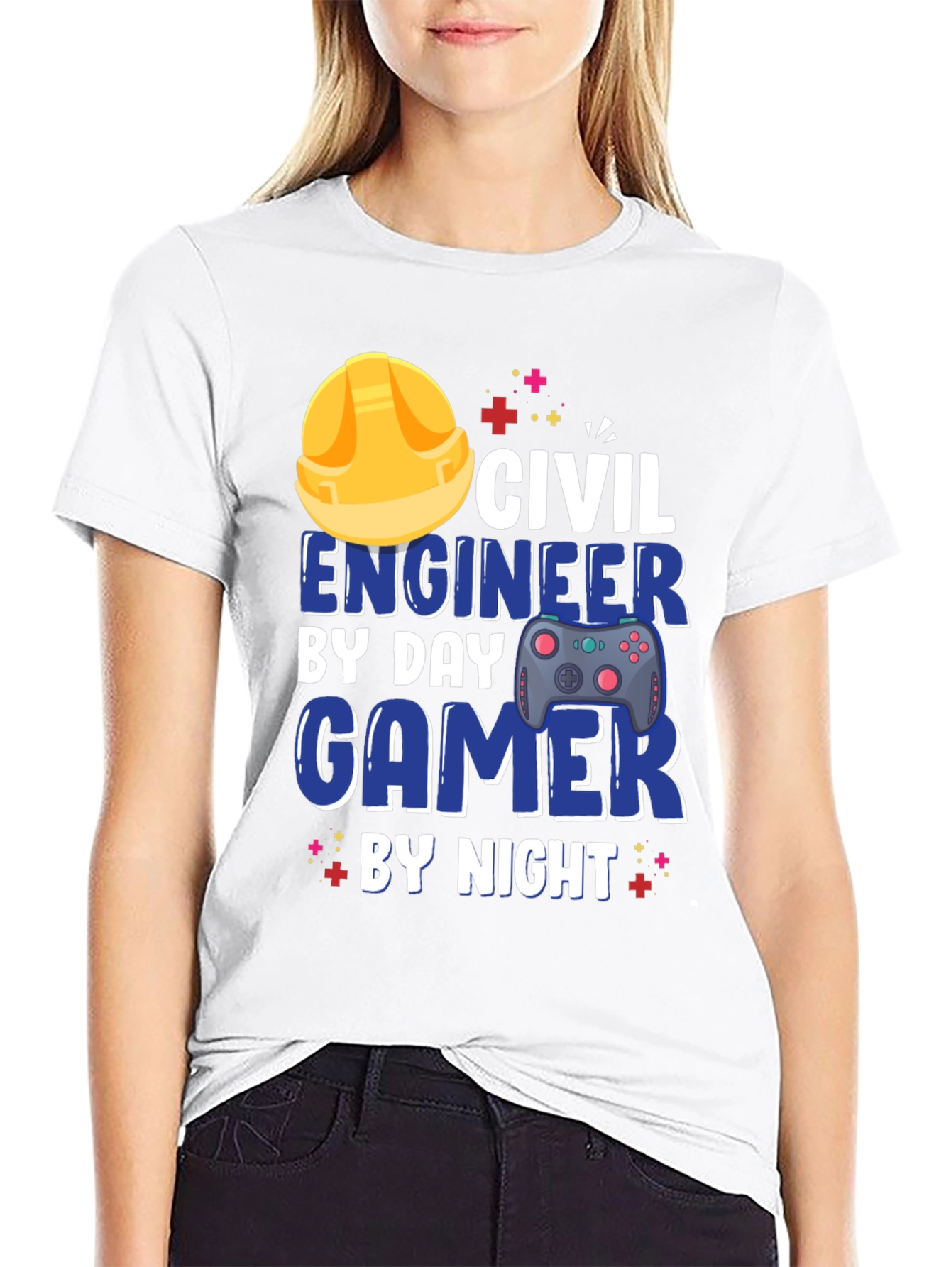 Camiseta Hombre Civil Engineer Gamer