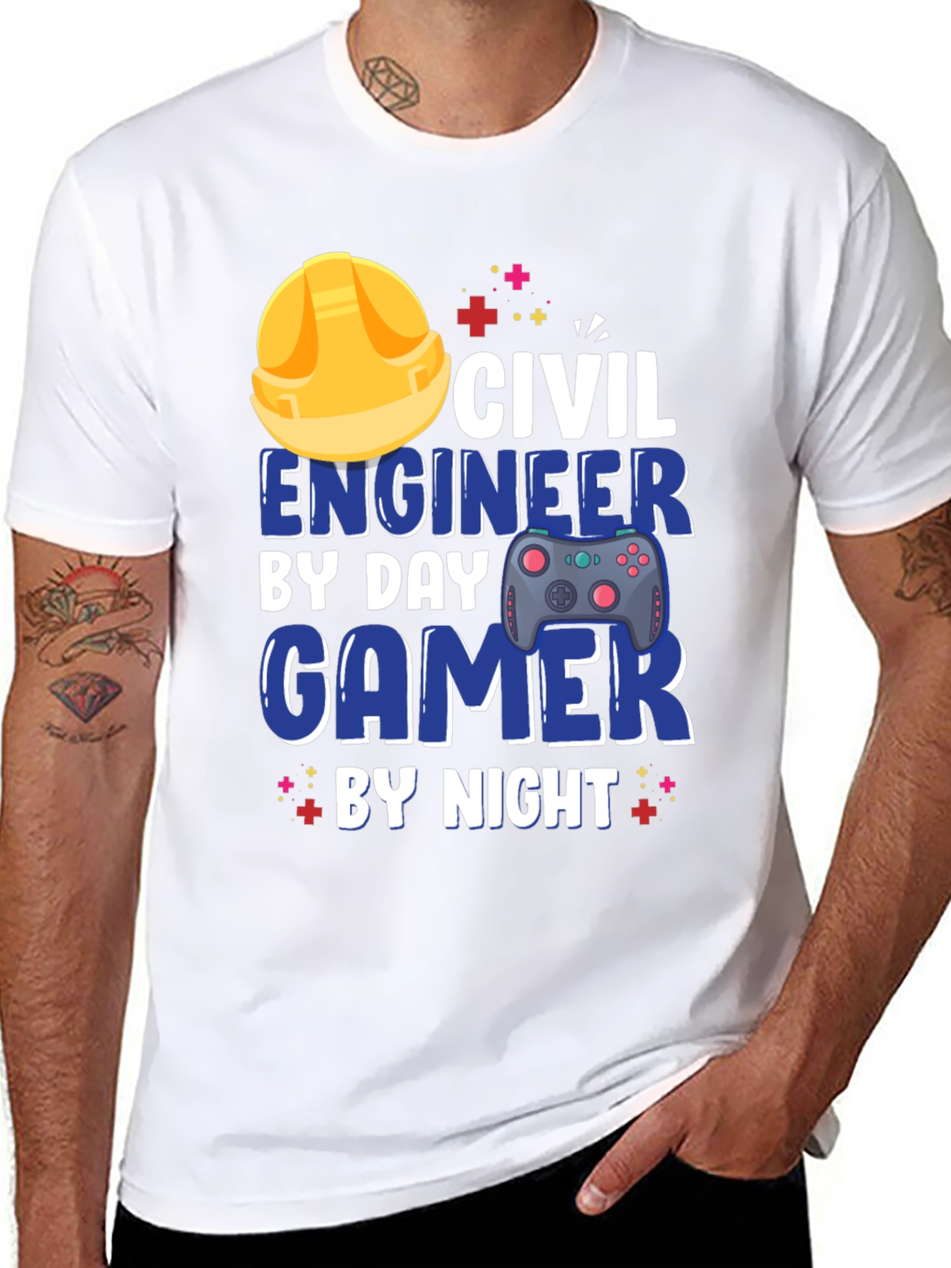 Camiseta Hombre Civil Engineer Gamer