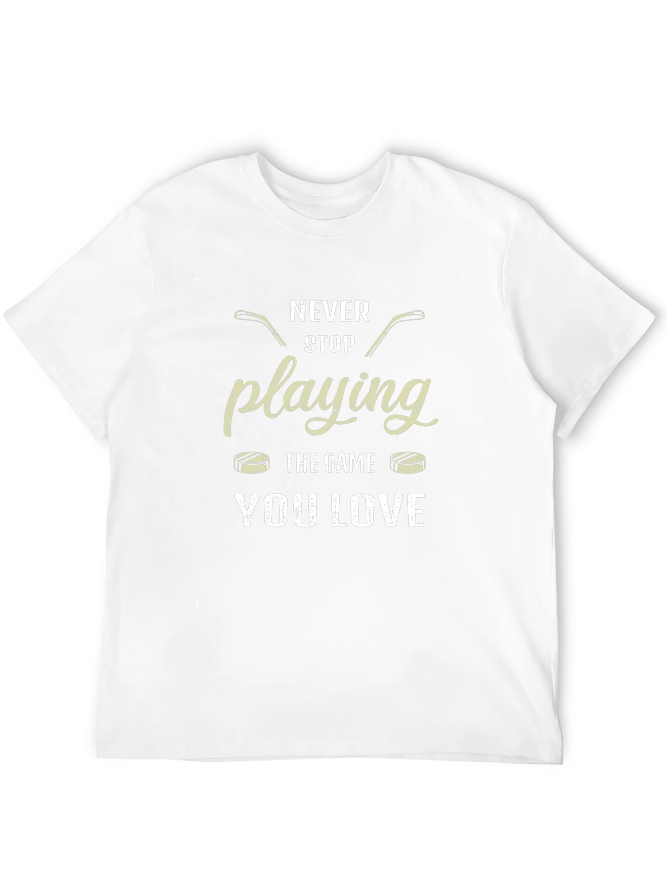 Camiseta Negra Deportiva Never Stop Playing You Love