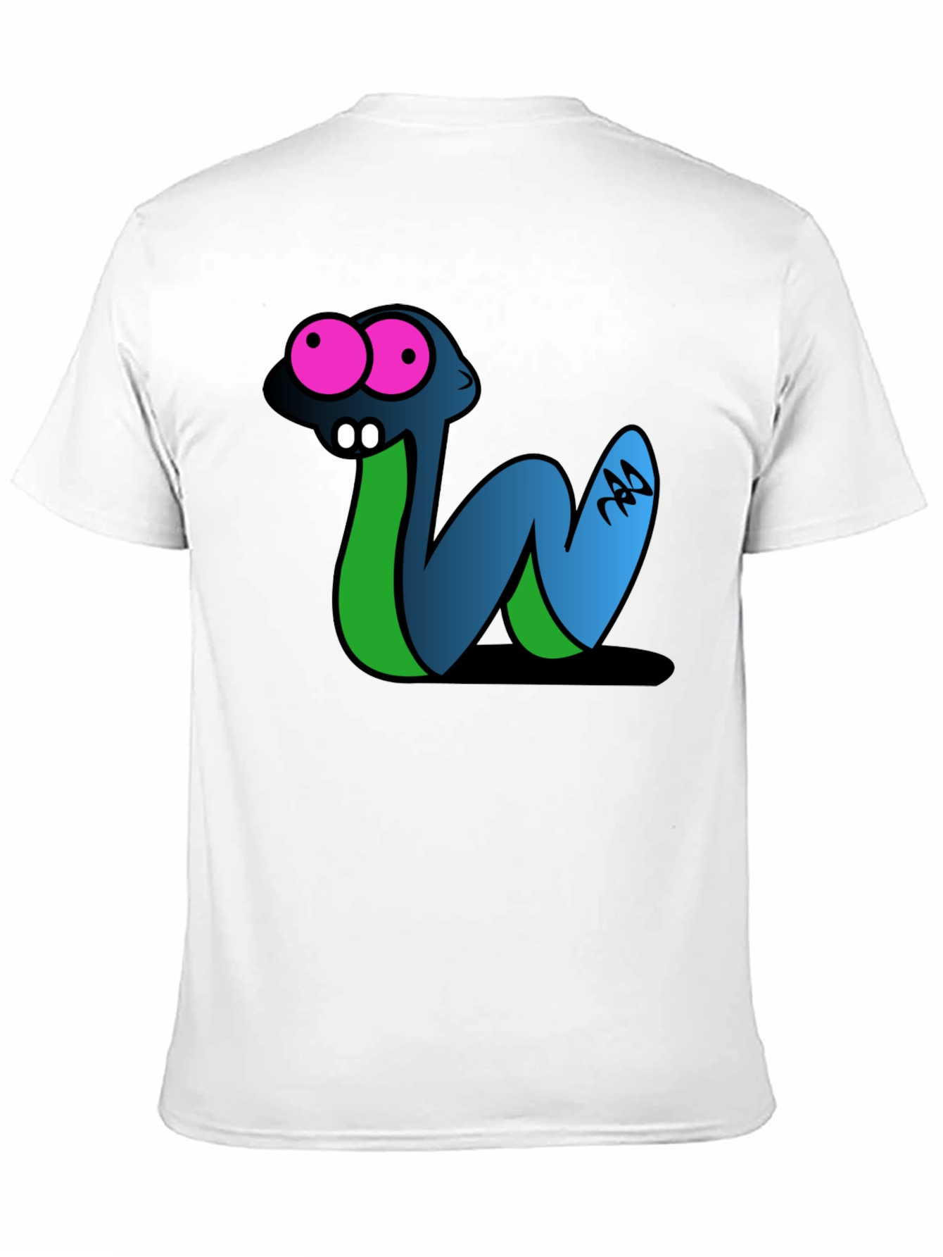 Camiseta Negra con Estampado de Serpiente Divertida