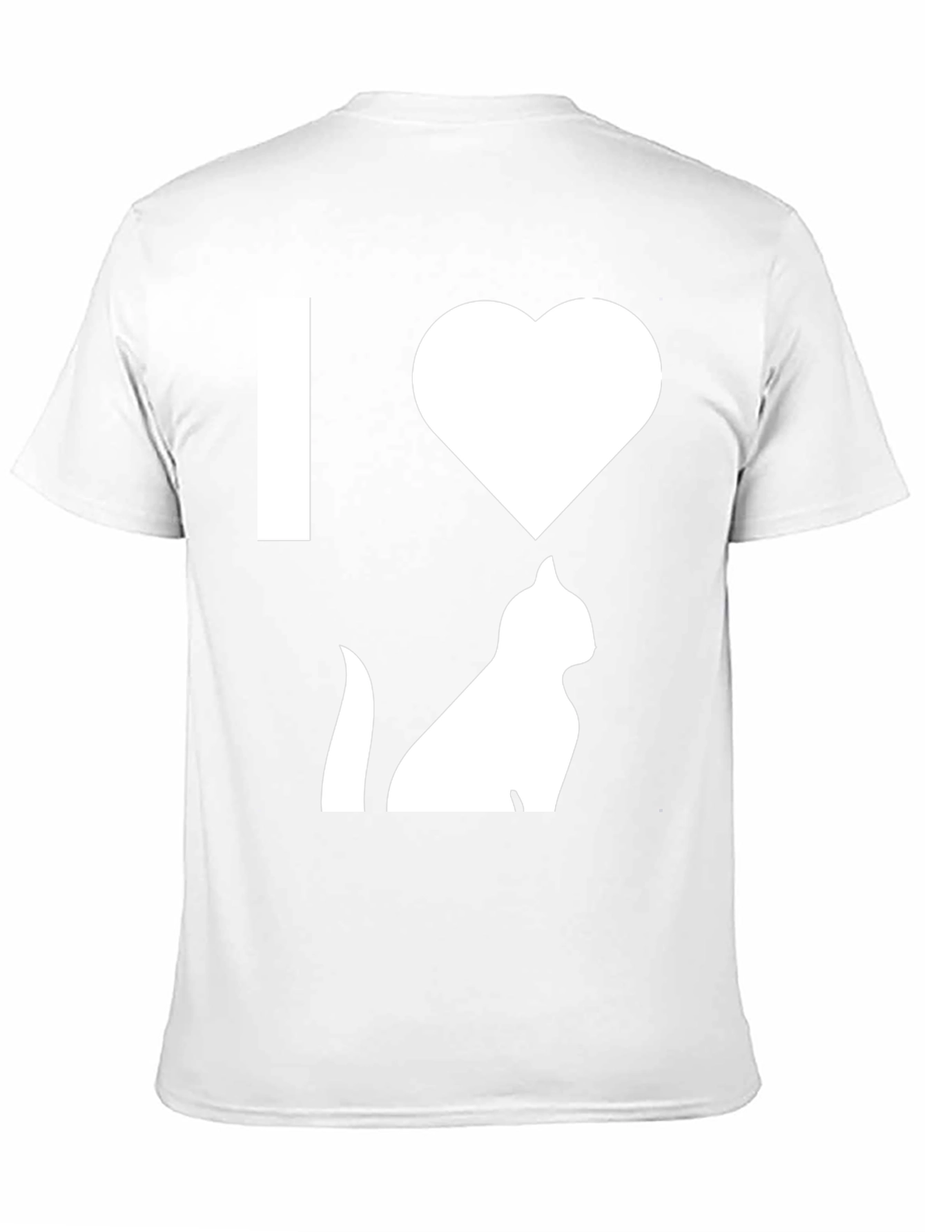Camiseta Negra Amo los Gatos para Hombre