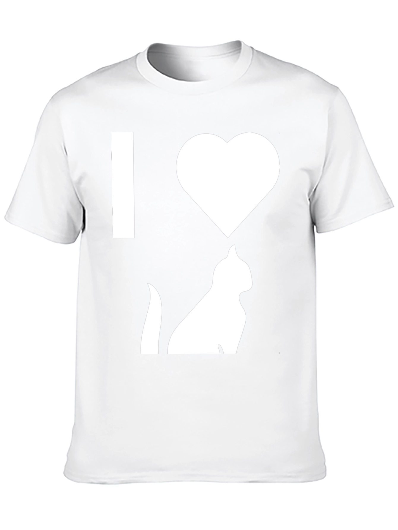 Camiseta Negra Amo los Gatos para Hombre