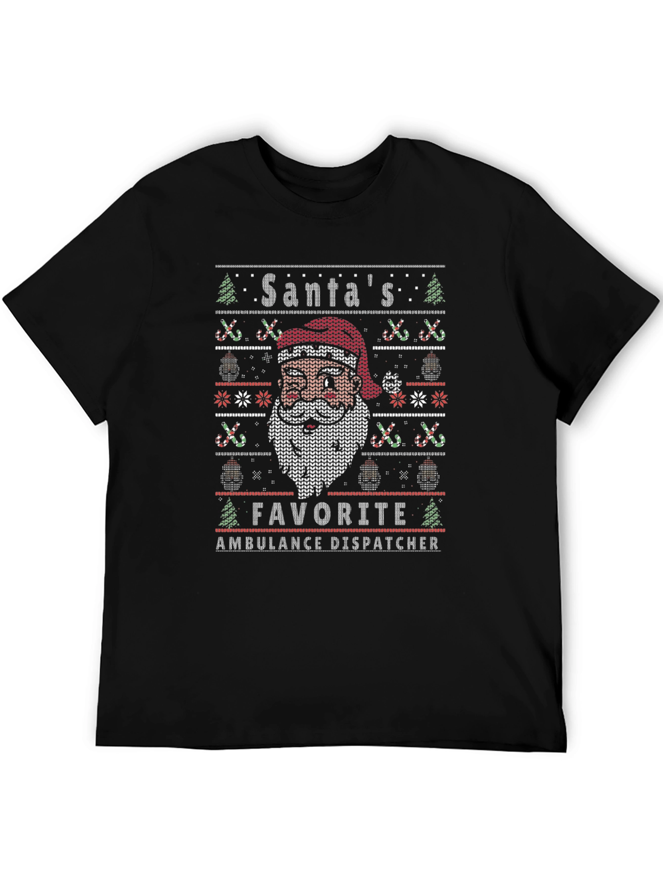 Camiseta Hombre Diseño Navideño Despachador Ambulancias