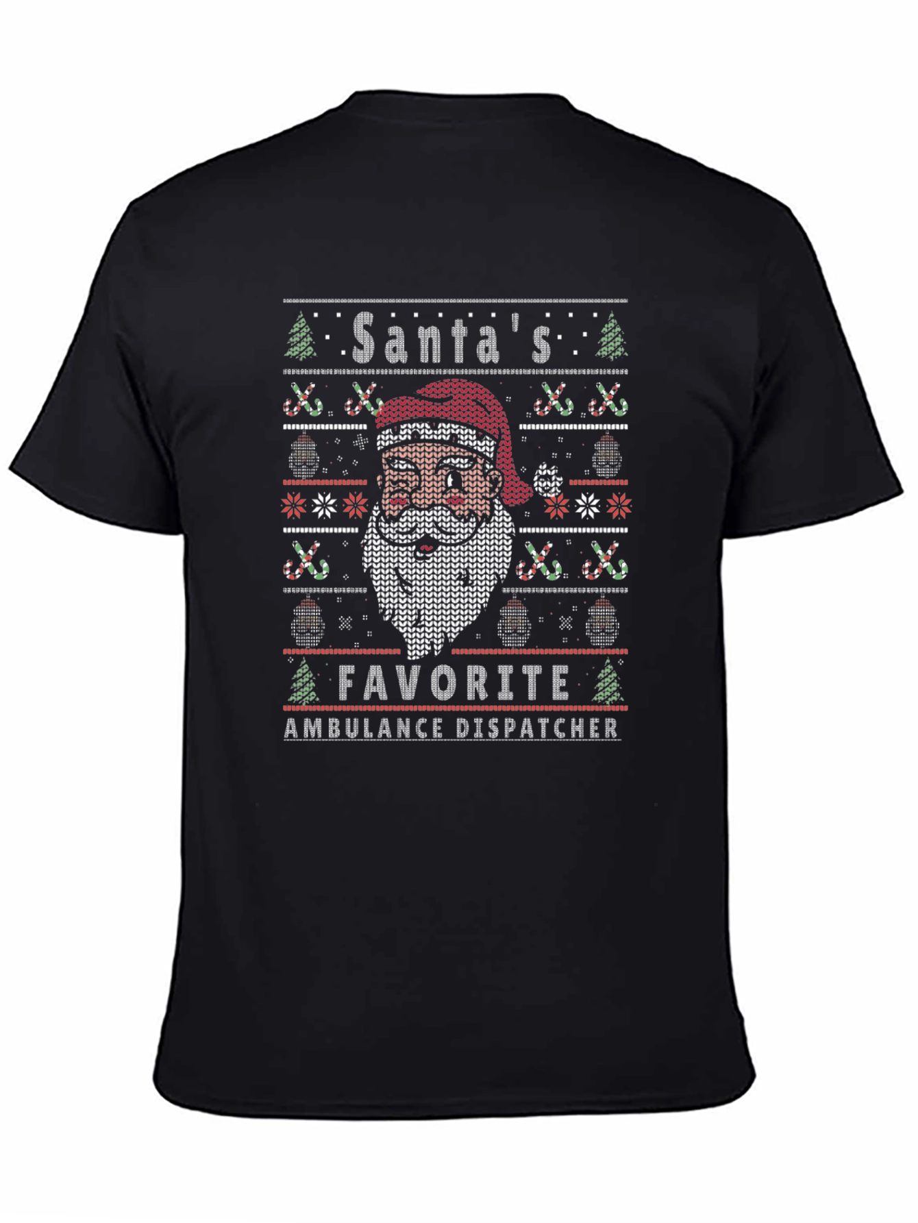 Camiseta Hombre Diseño Navideño Despachador Ambulancias