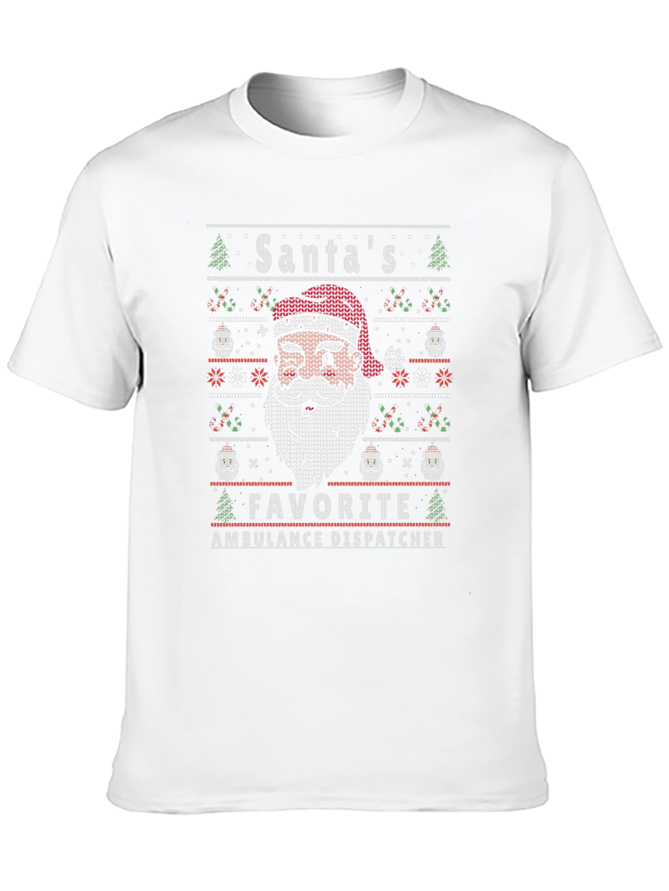 Camiseta Hombre Diseño Navideño Despachador Ambulancias