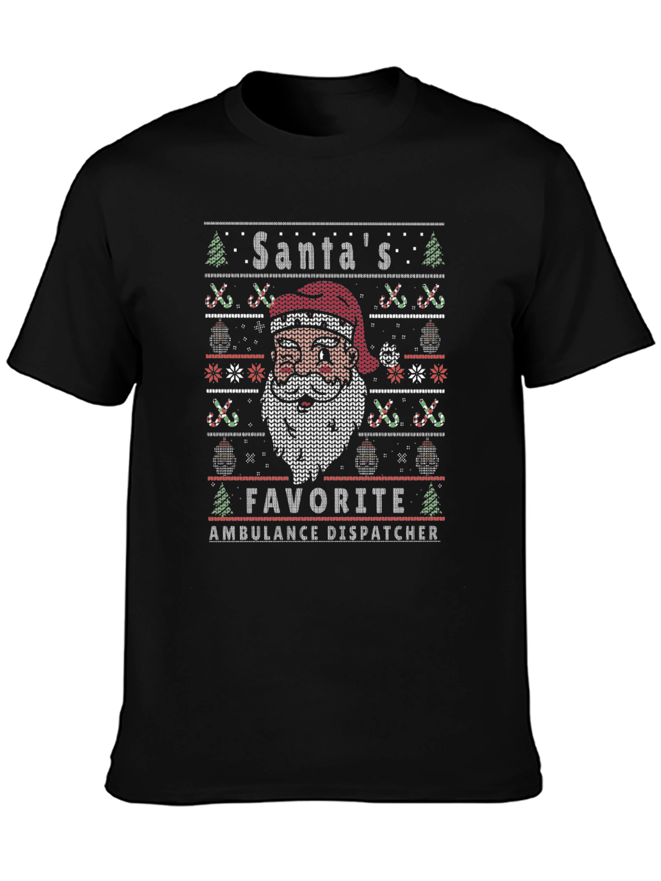 Camiseta Hombre Diseño Navideño Despachador Ambulancias