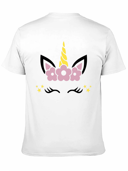 Camiseta Negra Unicornio Floral