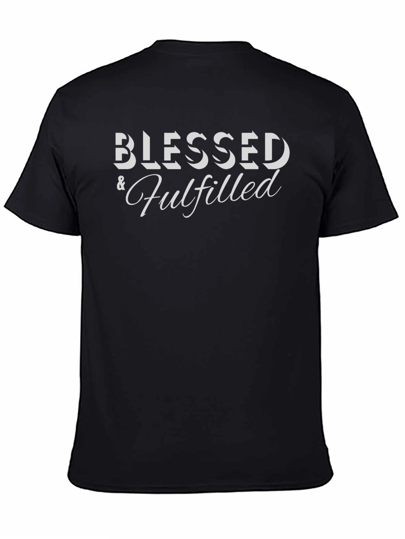 Camiseta Negra: Bendecido y Cumplido