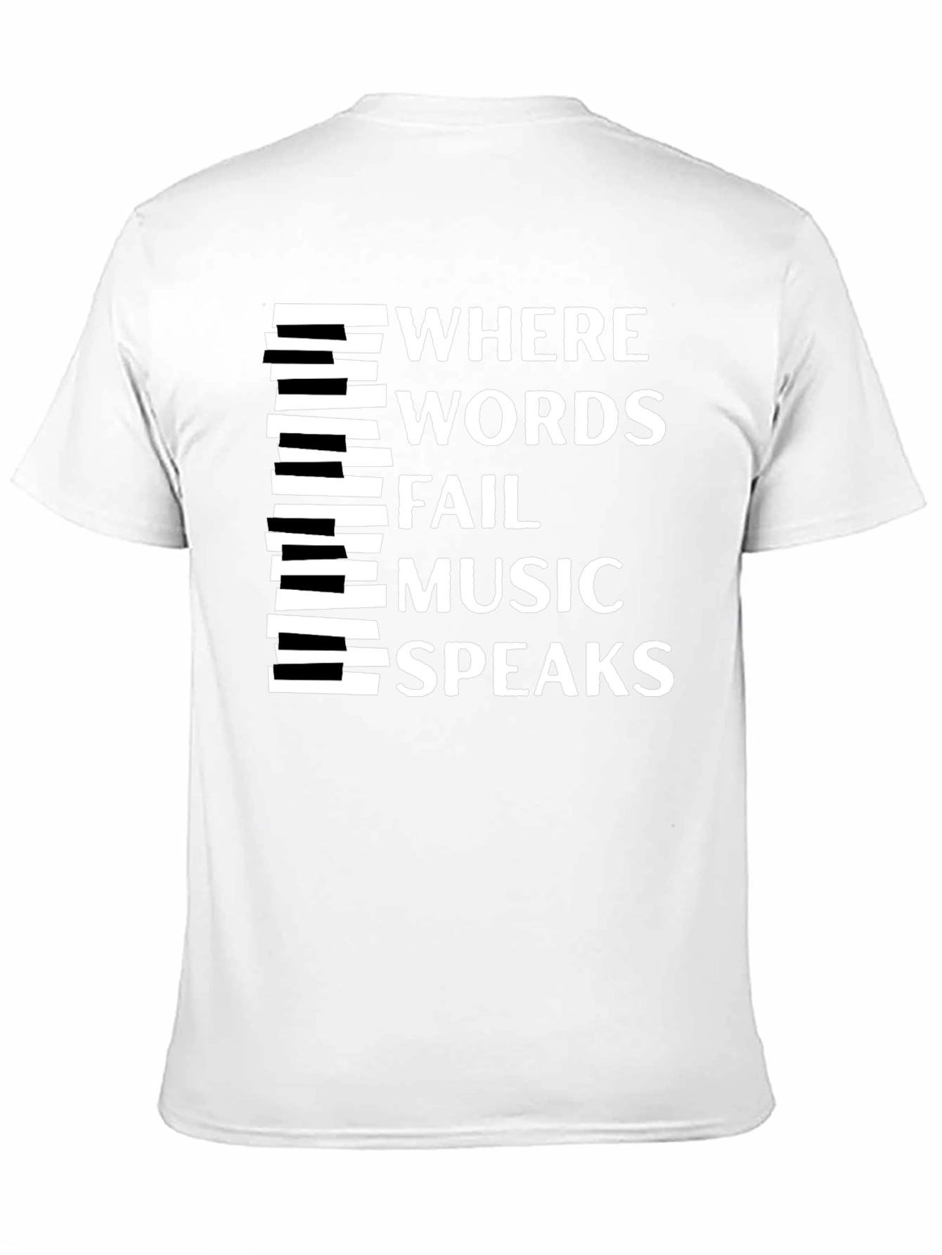 Camiseta Negra con Diseño Musical Inspirador