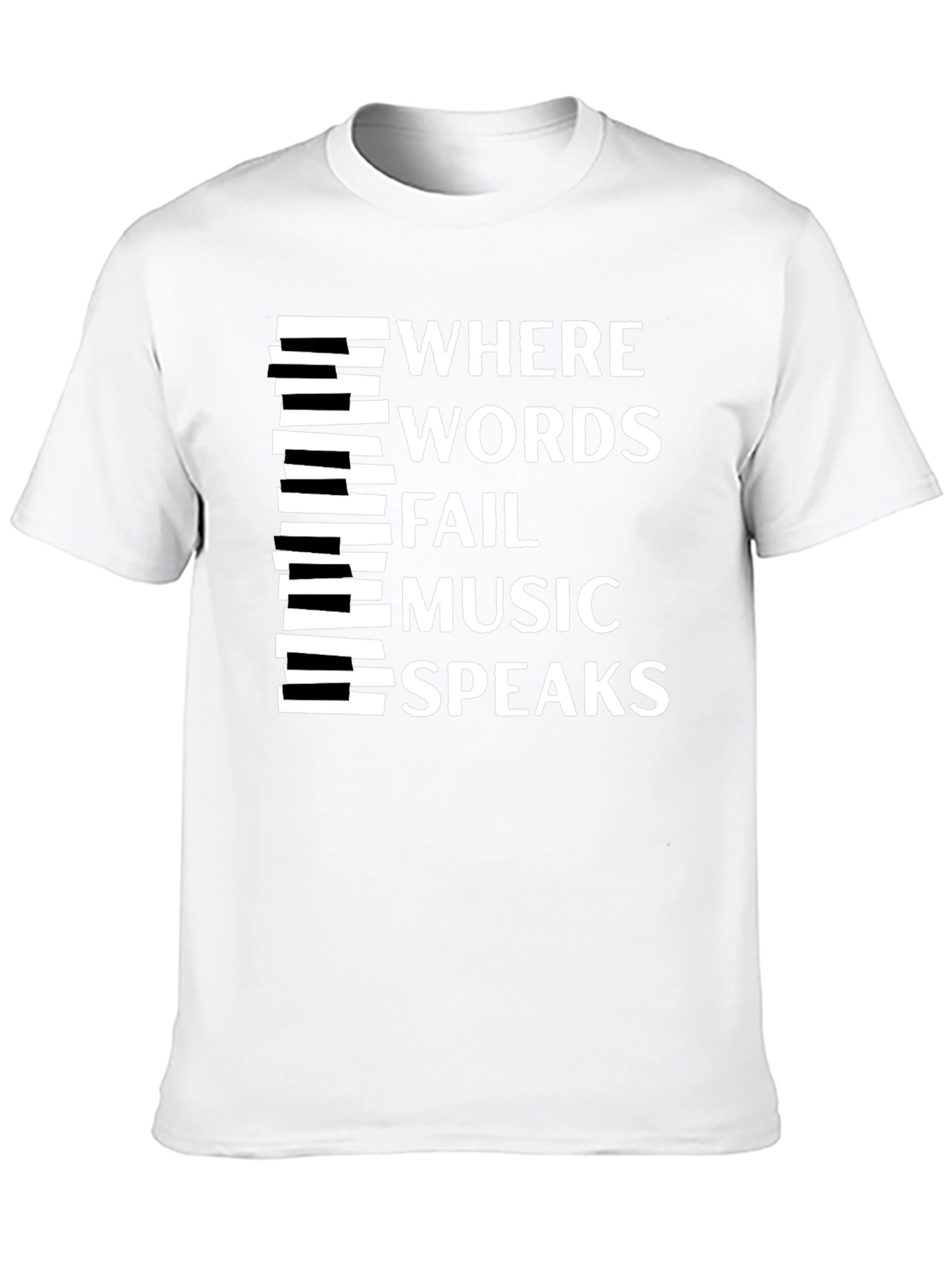 Camiseta Negra con Diseño Musical Inspirador