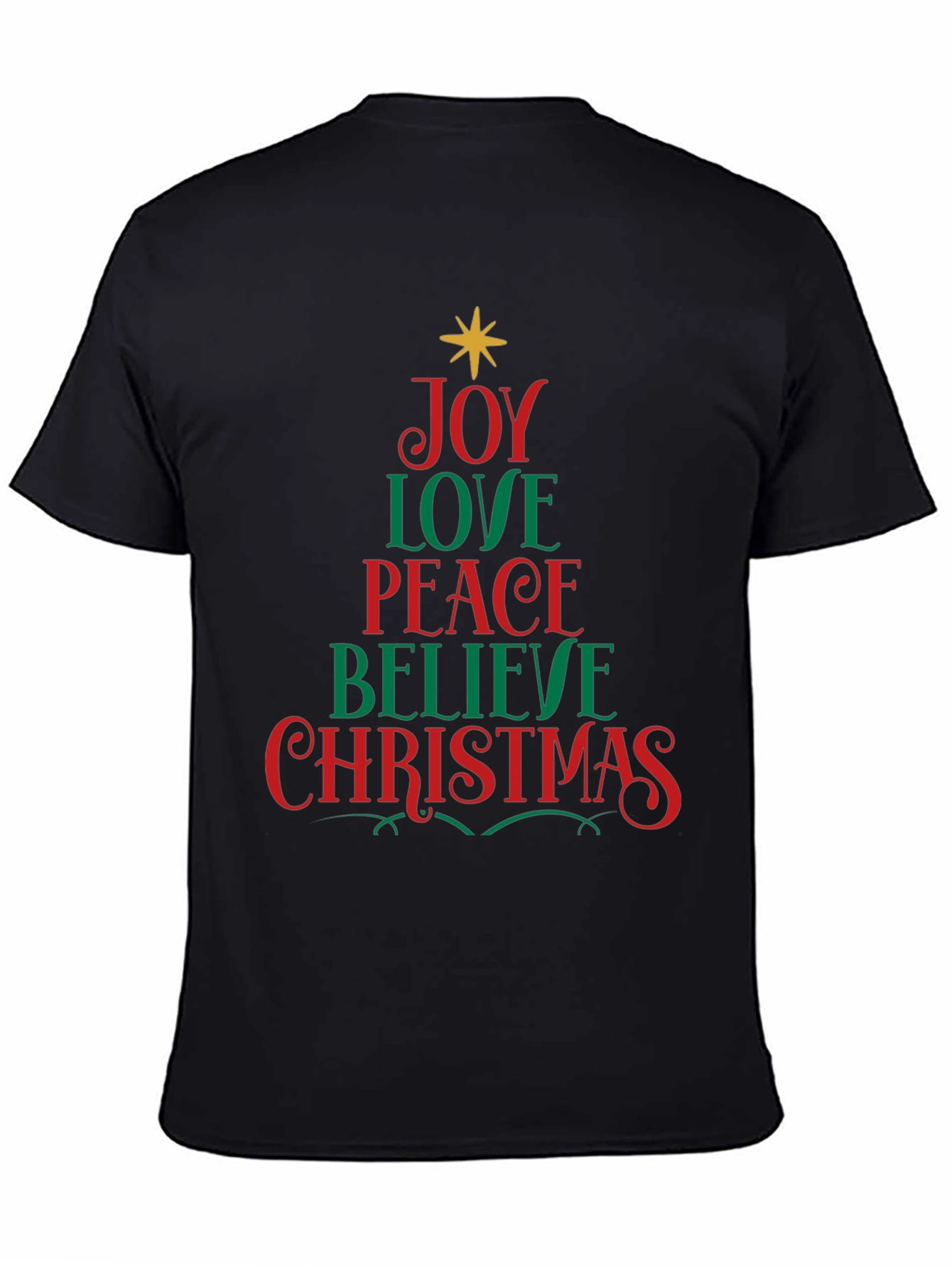 Camiseta Navideña Hombre - Joy Love Peace