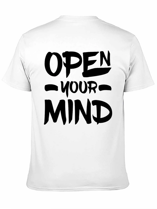 Camiseta Negra: Abre Tu Mente - Estilo Casual