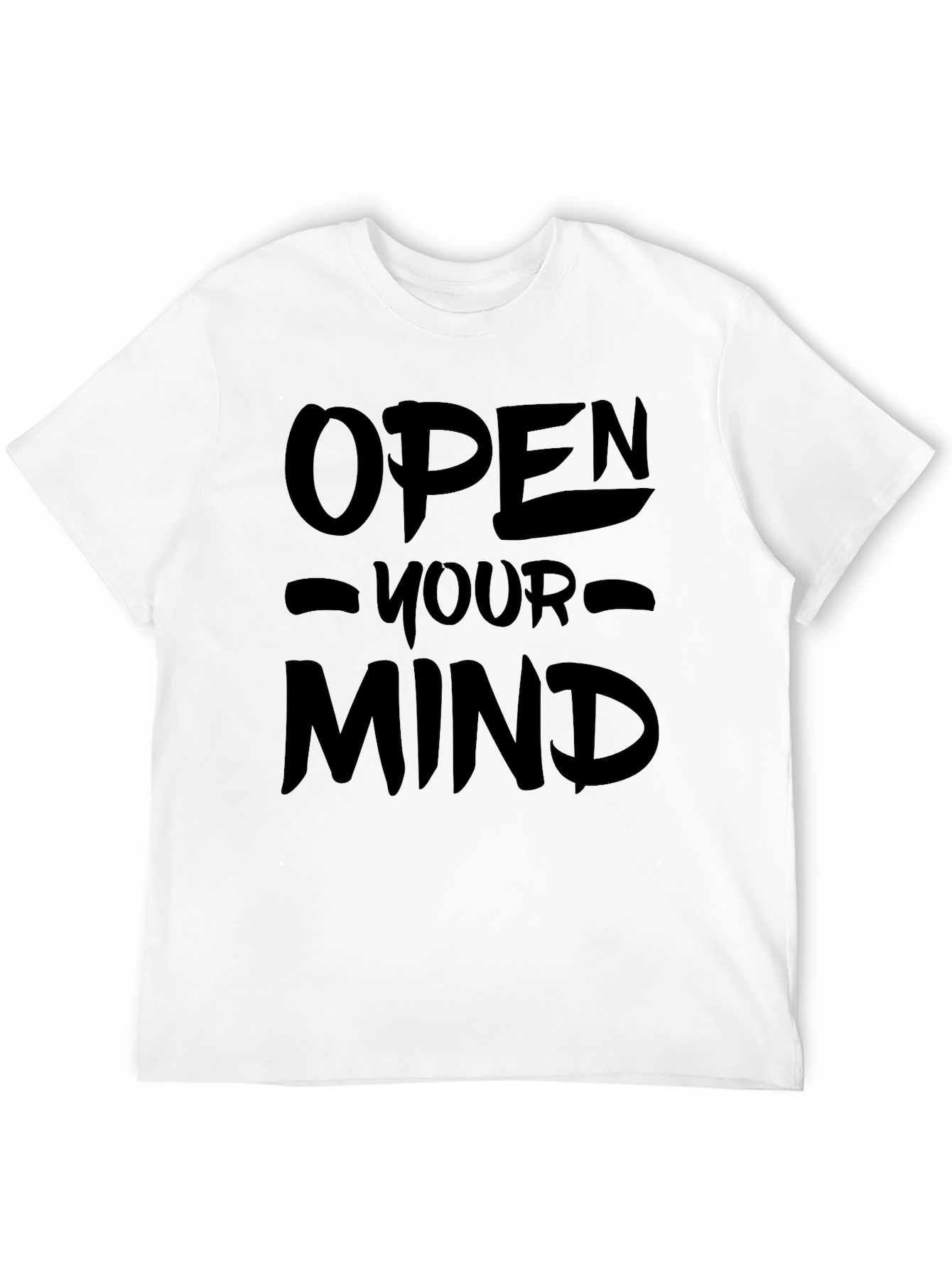 Camiseta Negra: Abre Tu Mente - Estilo Casual