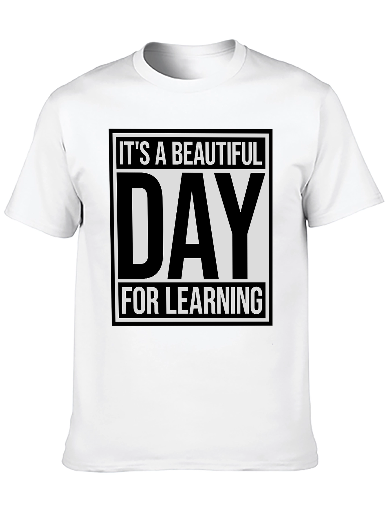 Camiseta Negra: ¡Es un Día Hermoso para Aprender!