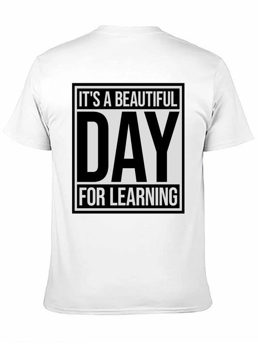 Camiseta Negra: ¡Es un Día Hermoso para Aprender!