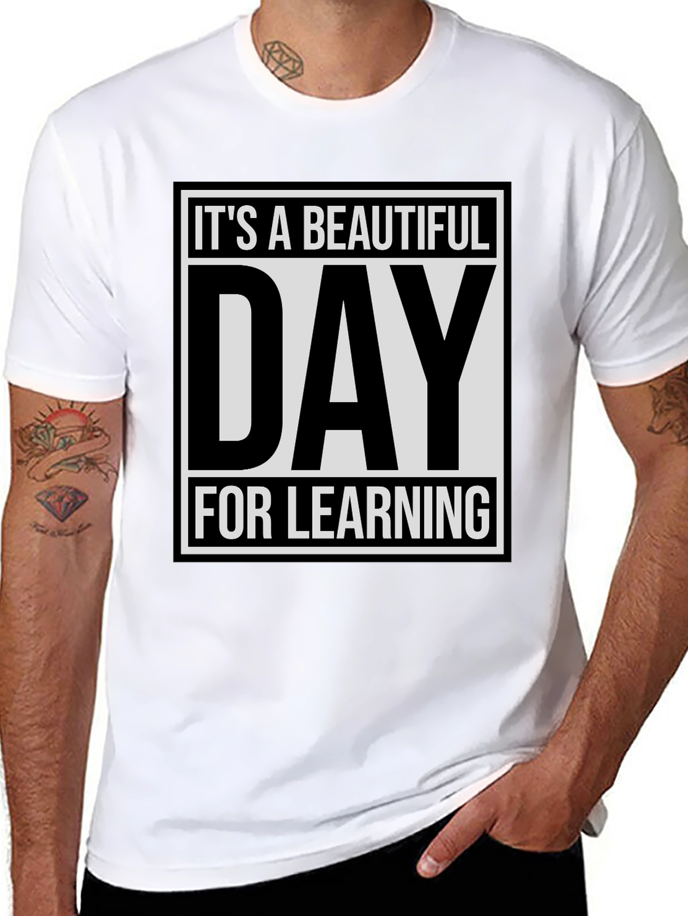 Camiseta Negra: ¡Es un Día Hermoso para Aprender!