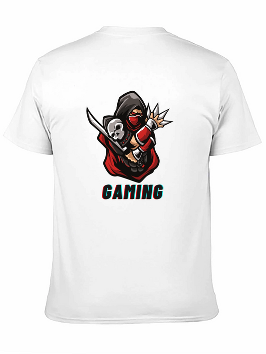 Camiseta Negra Estampada Gaming Ninja