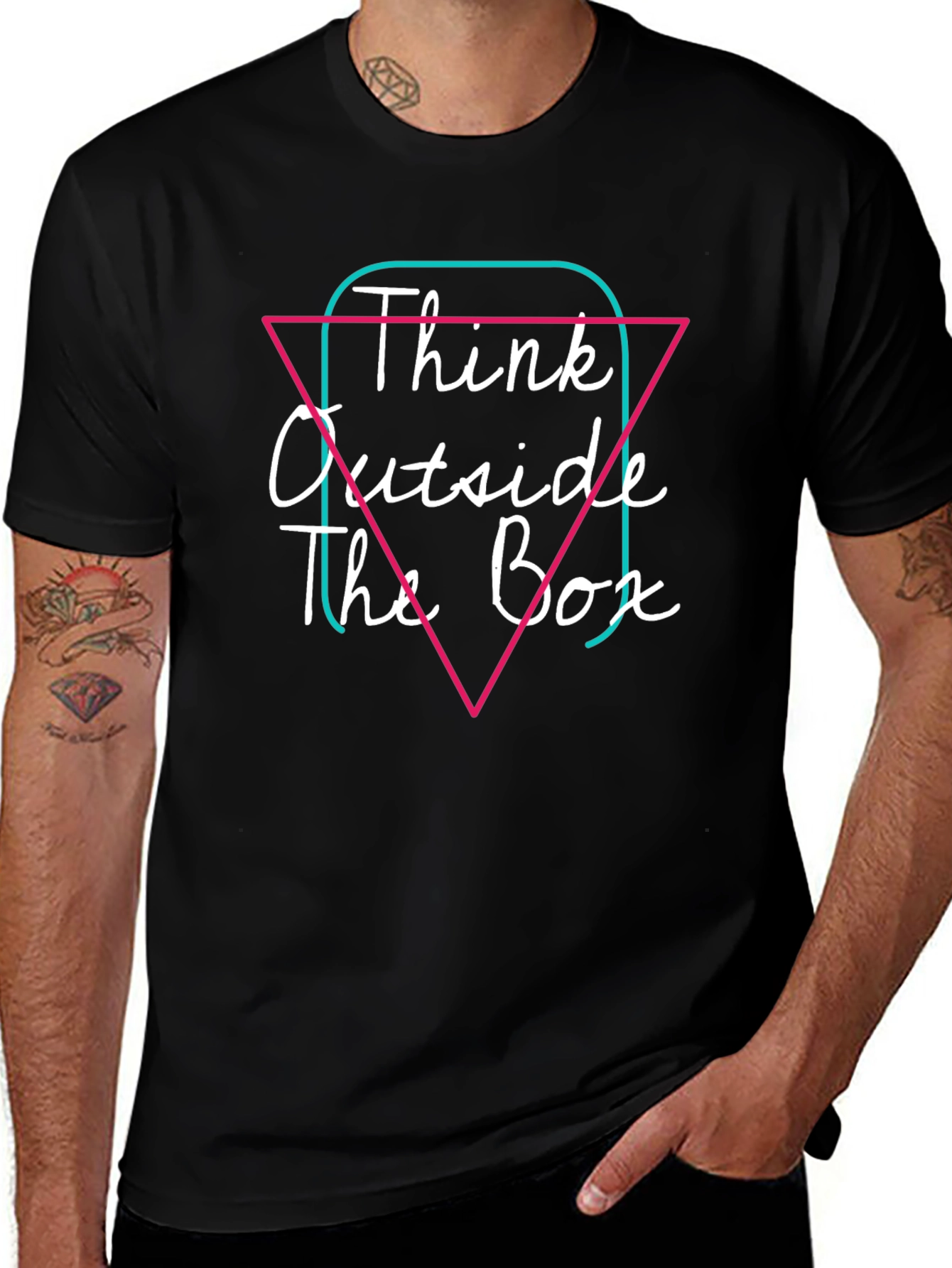 Camiseta Negra Think Outside The Box