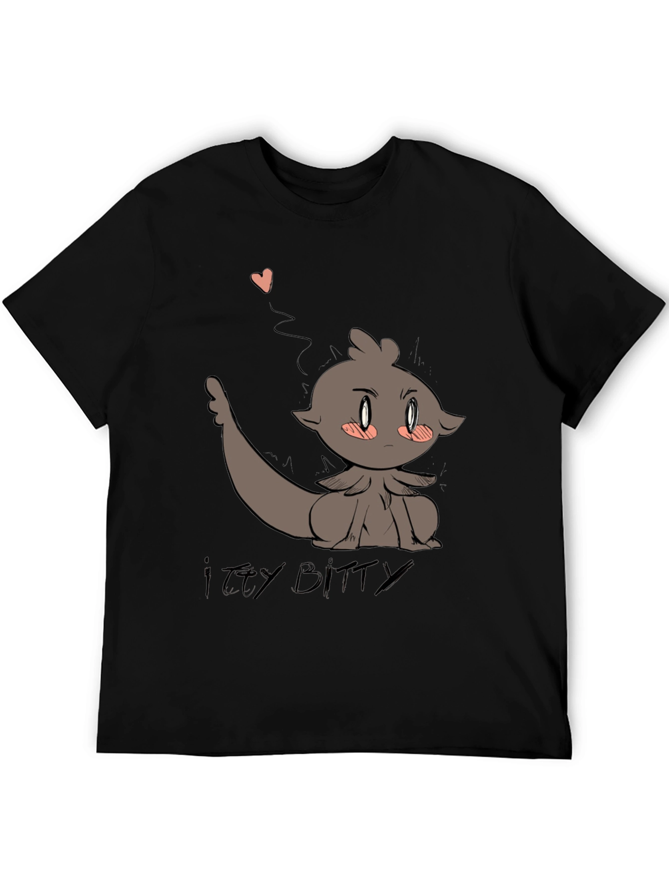 Camiseta Negra con Diseño Animado Itzy Bitty