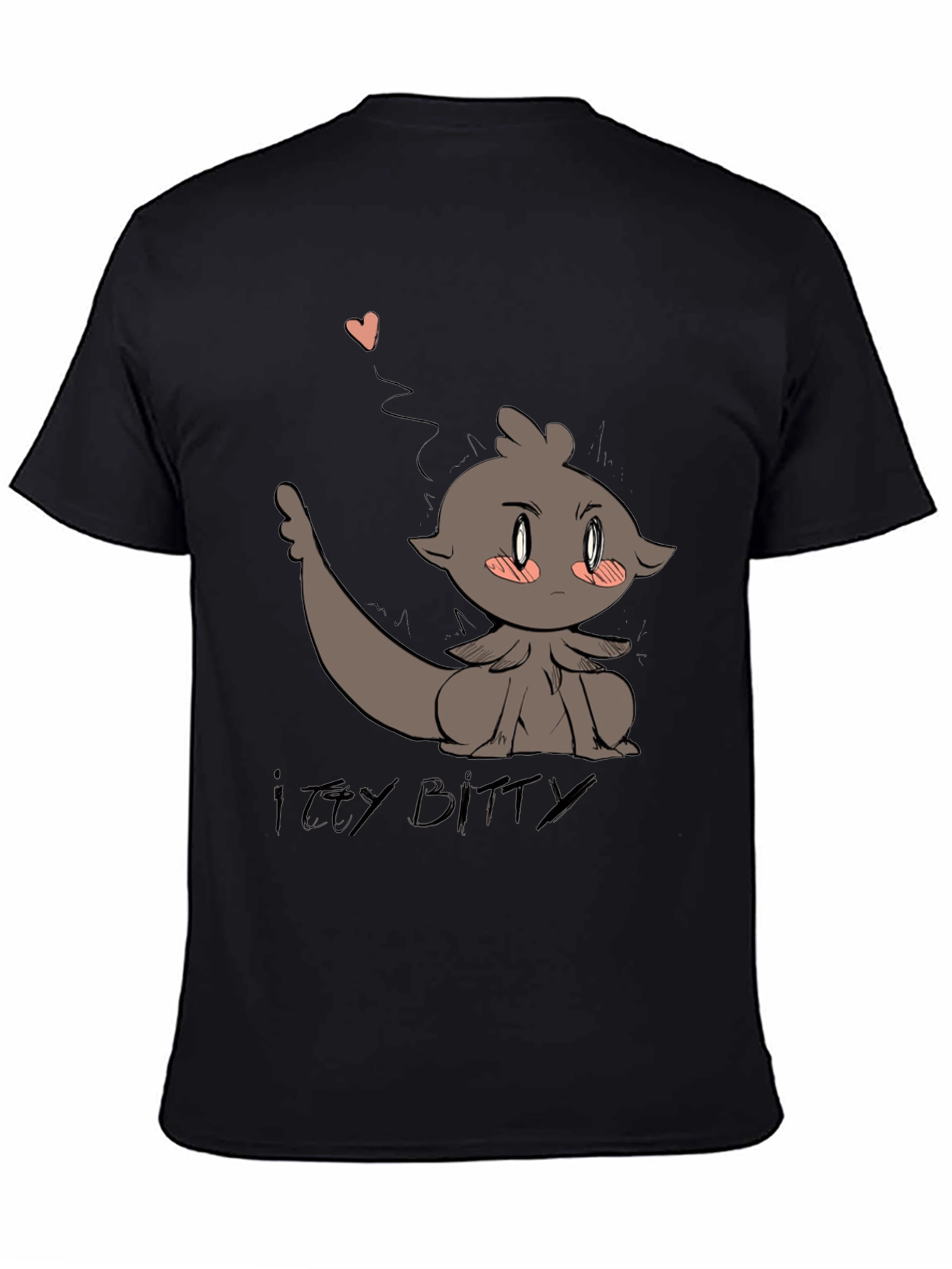 Camiseta Negra con Diseño Animado Itzy Bitty